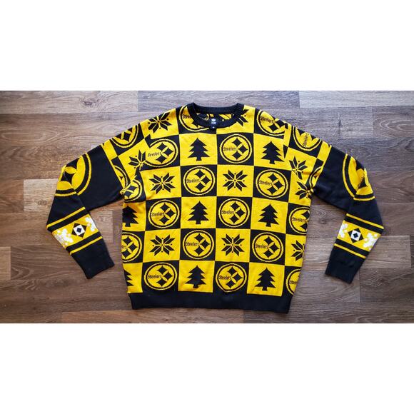 NFL Team Apparel Pittsburgh Steelers Christmas Sweater 2XL - Picture 1 of 3